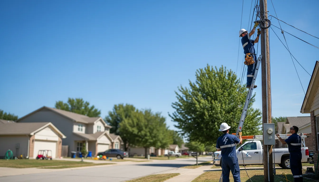 Residential electrician providing installation services in Cecil, WI